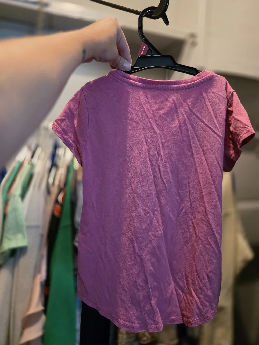 Kids Pink Graphic Tee with Cute Latte Design